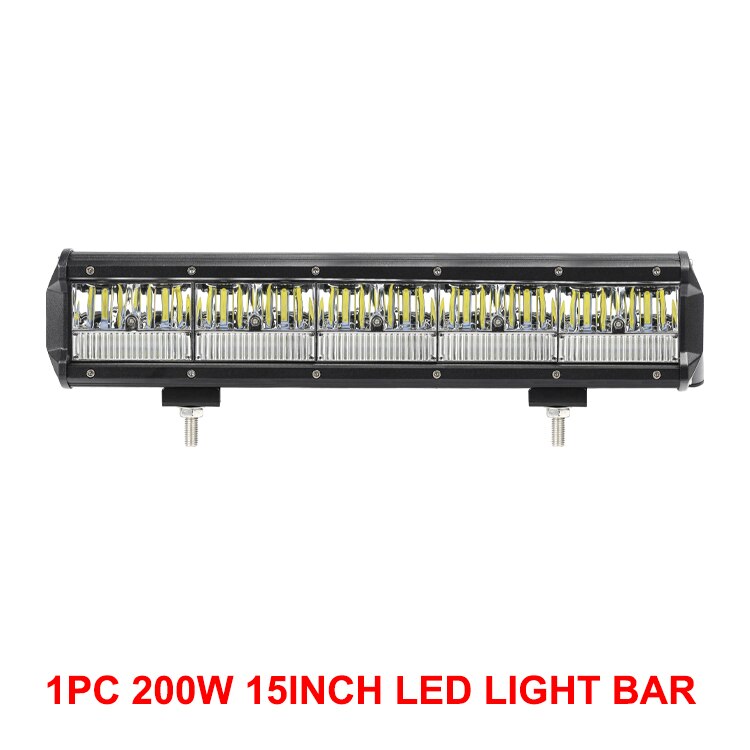 Nlpearl 12v 24v 4 ~ 20 inch led-balk offroad spot flood beam led-lichtbalk voor auto, vrachtwagen, boot, tractor 4 x 4 atv barra led-werklamp: 1pc 15 inch 200w