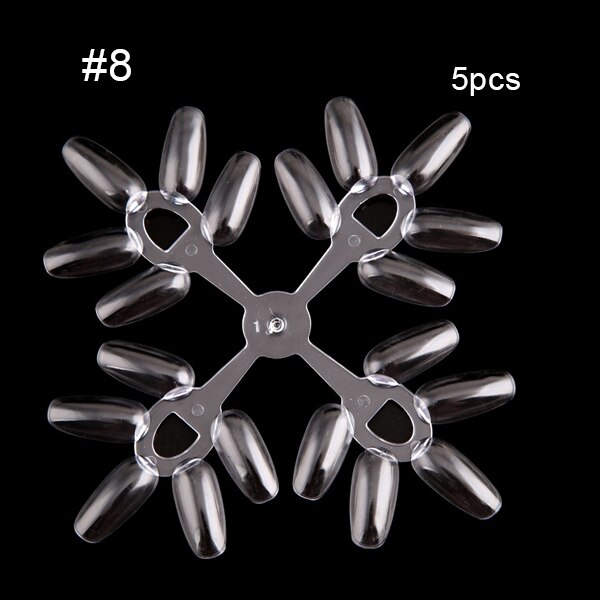 Feivielle 17 optionele tips voor valse nagels kleurenkaart oefendisplay tools transparante witte gesp ring manicure nagelkunsttool: 08