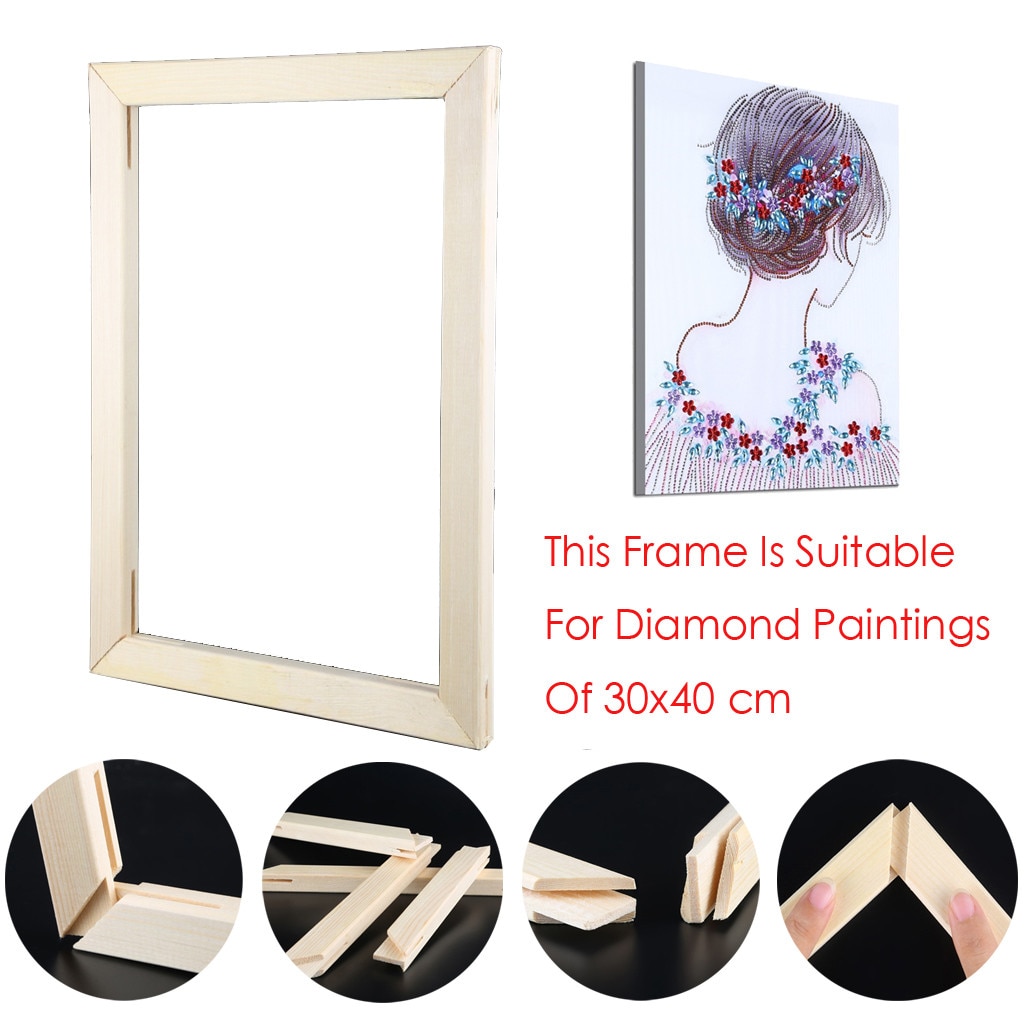 Canvas Oil Painting Wooden Frame 5d Diamond Picture Frame Photo Frame Diy Cross Stitch Wooden Hanging Decorative Frame #20