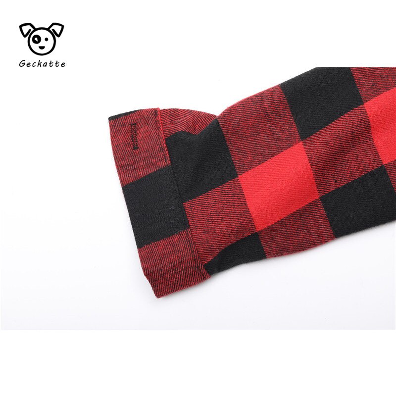 Geckatte Infant Clothing Red Plaid Shirt Little Triangle Romper Baby Girl Clothes Plaid Baby Boy Clothes Born Baby