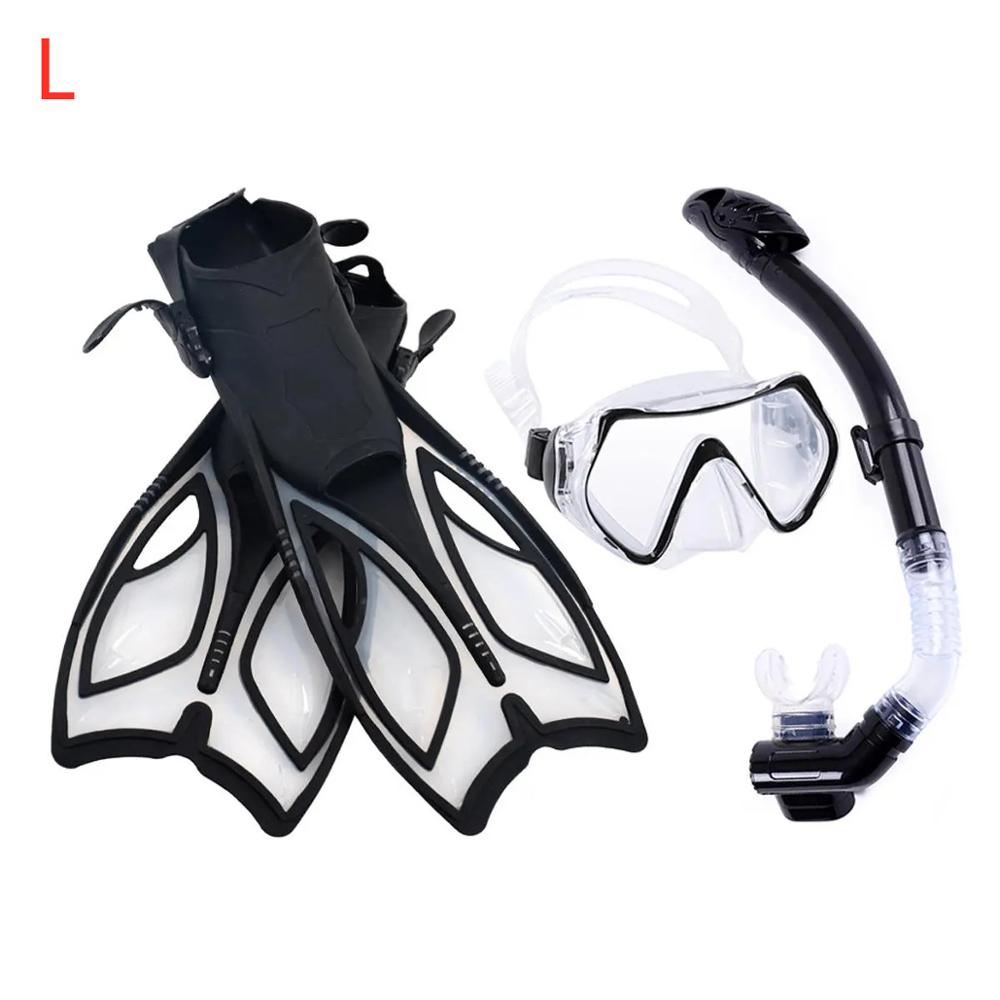 Juego de esnórquel , máscara de buceo subacuática, aletas de natación, gafas de esnórquel superior seco de respiración libre, aletas y esnórquel: Púrpura