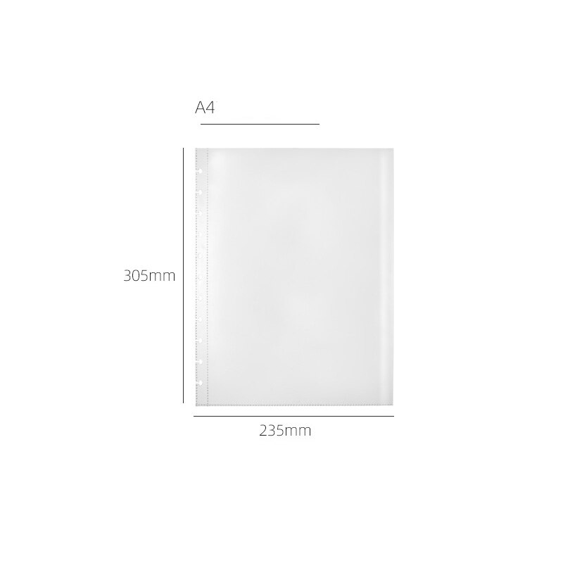 10Pcs A4 Transparent File Mushroom Hole Notebook Loose Leaf Pouch DIY Document Bag Binder Rings PVC Storage Binding Folder: A4