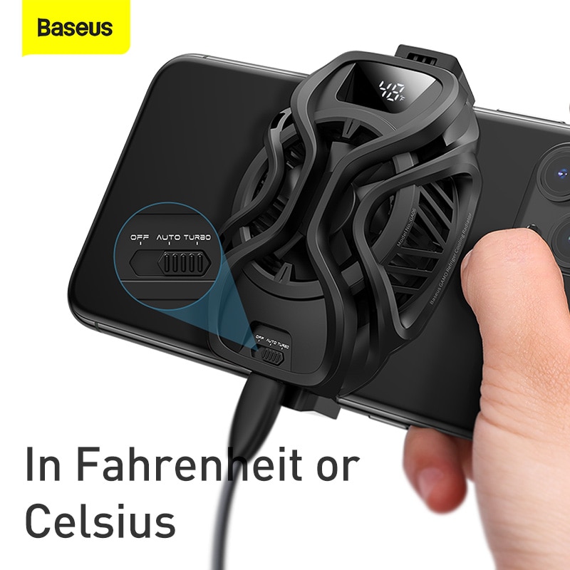 Baseus-Radiador de teléfono móvil para juegos, Enfriador de Teléfono Universal ajustable, soporte portátil, disipador de calor para teléfonos de 67mm-88mm de ancho