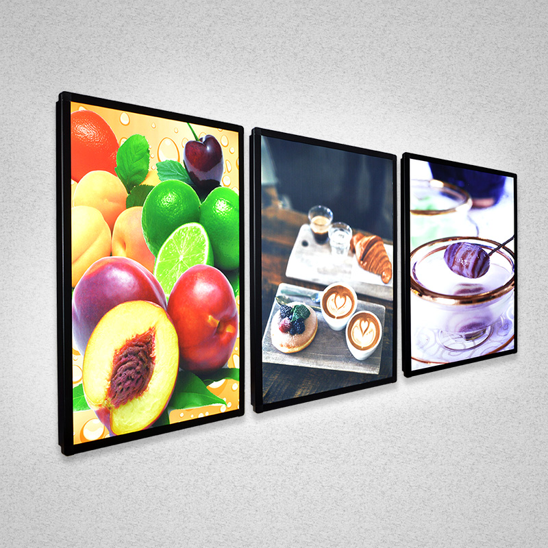 ice cream menu board led store front lightbox lighting led frames