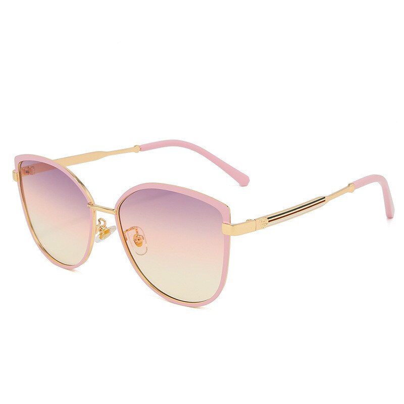 Cat's eye zonnebril groot montuur dames en heren zonnebrillen kruisbril zonnebril dames heren versiering  uv400 zomer: Paars
