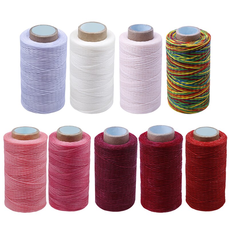 LMDZ 150D 250M Leather Craft Sewing Waxed Thread Heavy Duty Waxed Coarse Whipping Thread 1mm Leather Hand Stitching Multi Color