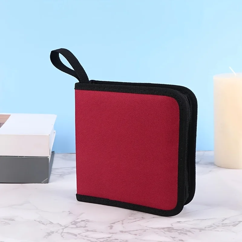 Zipper Discs Storage Case, Holds 40 CDs/DVDs, Portable Discs Case Holder, Home & Travel Use - Keep Your Discs Organized!: Chocolate