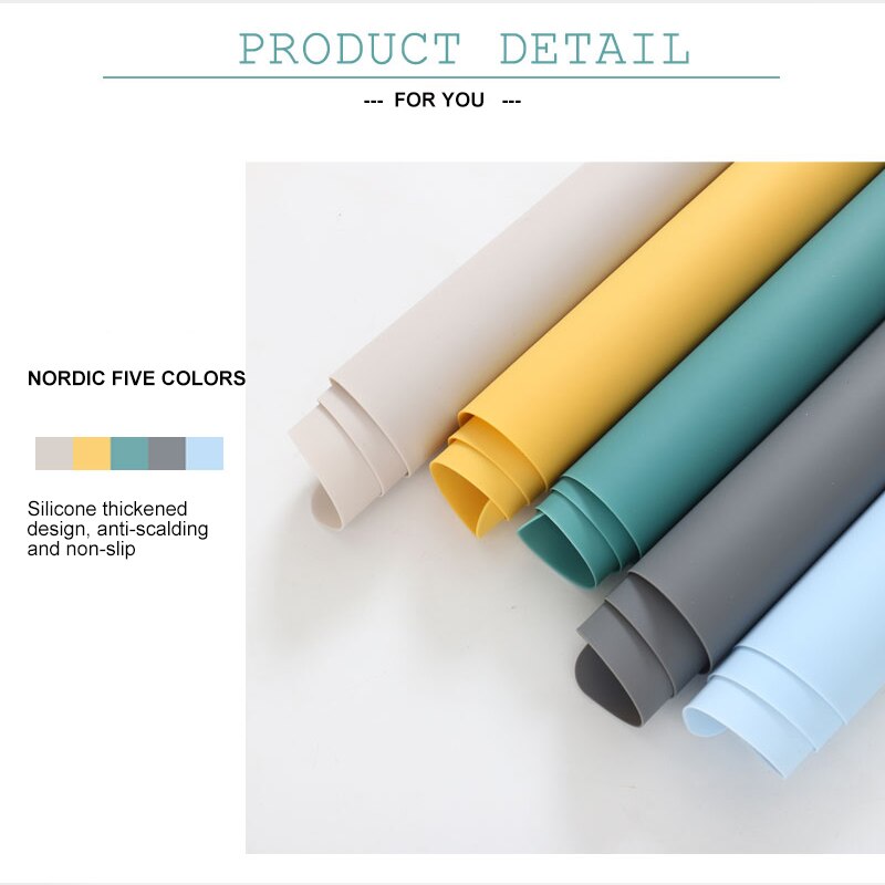Waterproof Pad Extra Large Silicone Mat Heat Resistant Sheet Kitchen Counter Protector Vinyl Craft Mats Non Slip Table Placemat