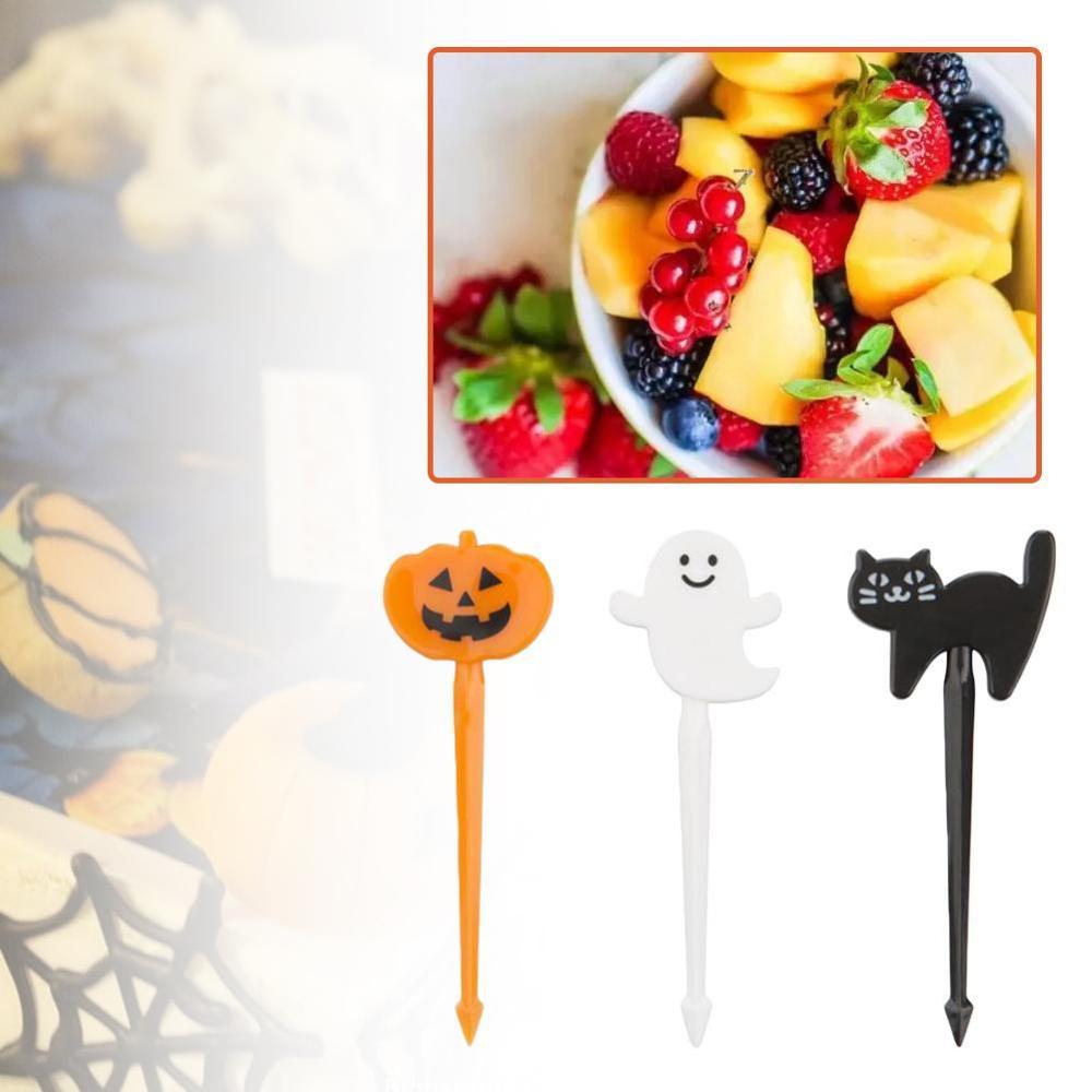 6 uds. Accesorio de decoración de almuerzo Bento, selección de comida, decoración de Halloween