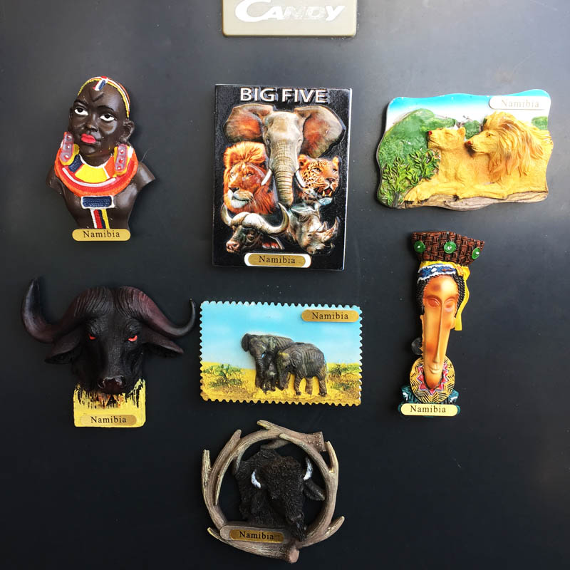 Afrika namibia turist køleskab magnet souvenir 3d harpiks køleskab magneter til køkken tilbehør dekoration hjem