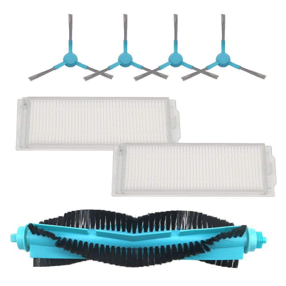 Conjunto de accesorios de repuesto para robot aspirador, filtro HEPA, rodillo, cepillo, mopas, paños para Cecotec Conga 3290 3490 3690, cepillo laterial para Proscenic M7: kit-1