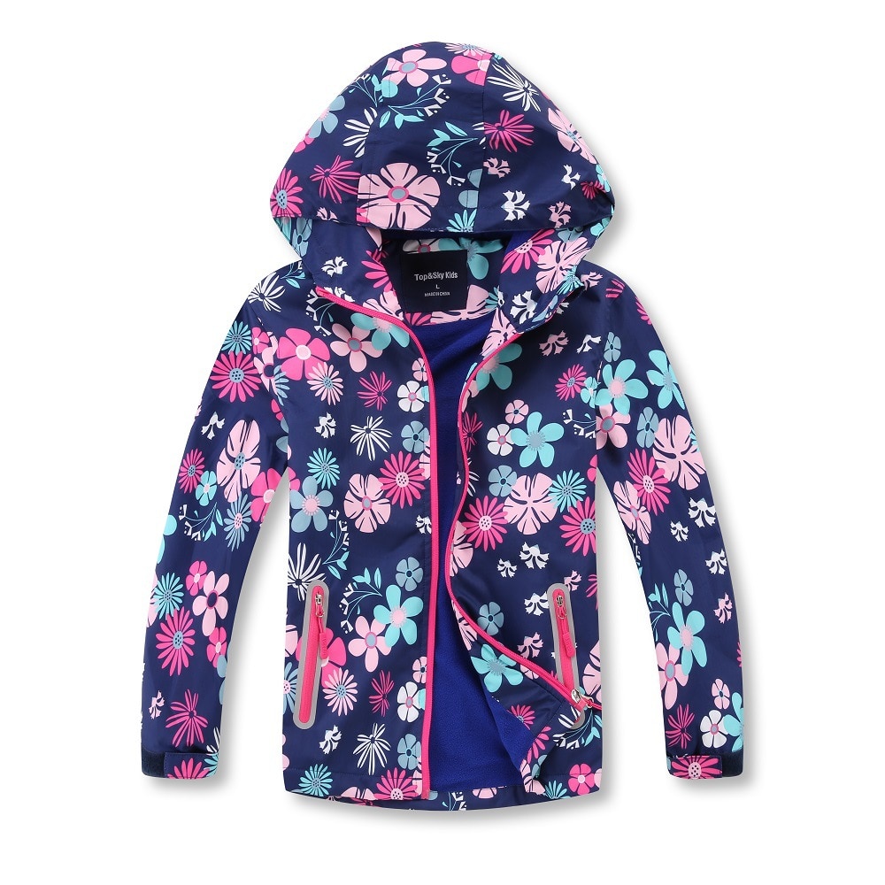 Kids Baby Girls Winter Snow Kids Baby Girl Snowsuit Floral Pattern With Hoodies Baby Outerwear Fshion Kids Warm Colthes: 8T