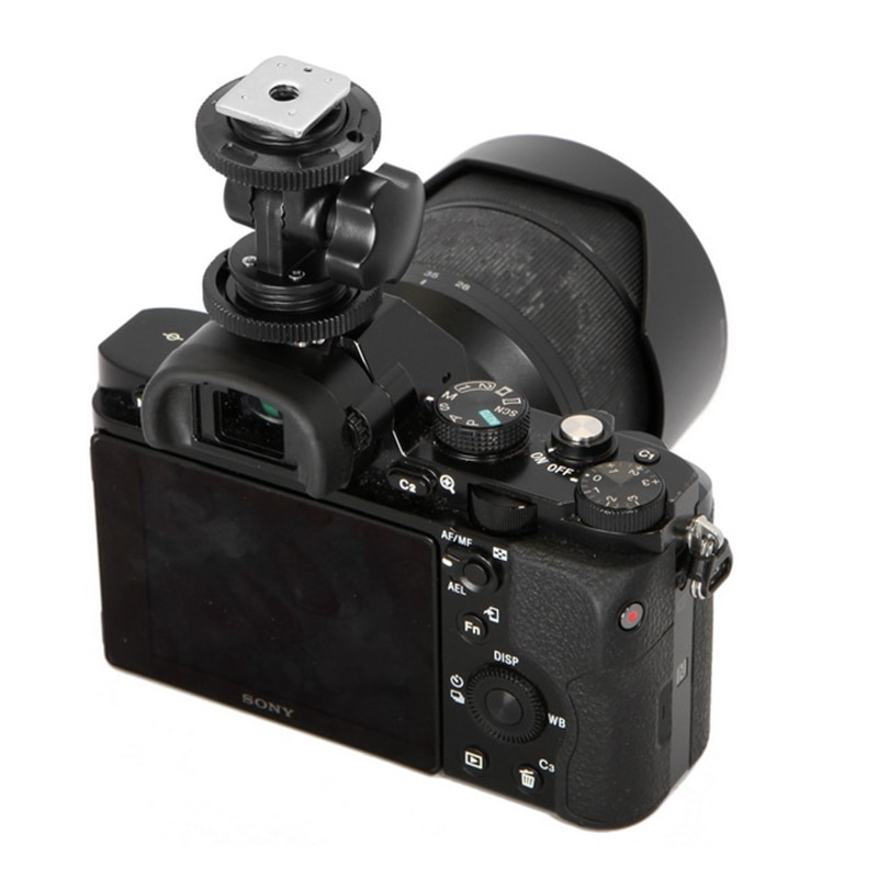 Meking Drehbare Dual Blitzschuh Adapter Halterung Halfter Halterung Für LED Video Licht DSLR Kamera Blitzschuh Adapter Winkel Einstellbar