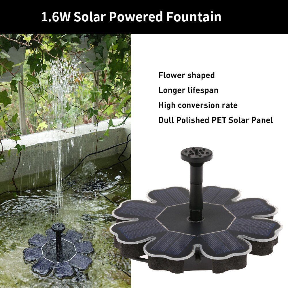 Solar Powered Bird Bath Water Solar Panel Kit Water Water Pump