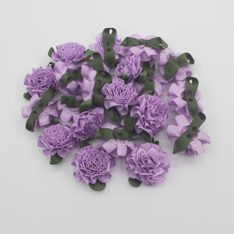 Cinta de satén hecha a mano para niña, bolsa de zapatos para el pelo, vestido, scrapbooking, accesorios artesanales, 3cm, 10 Uds.: lavender