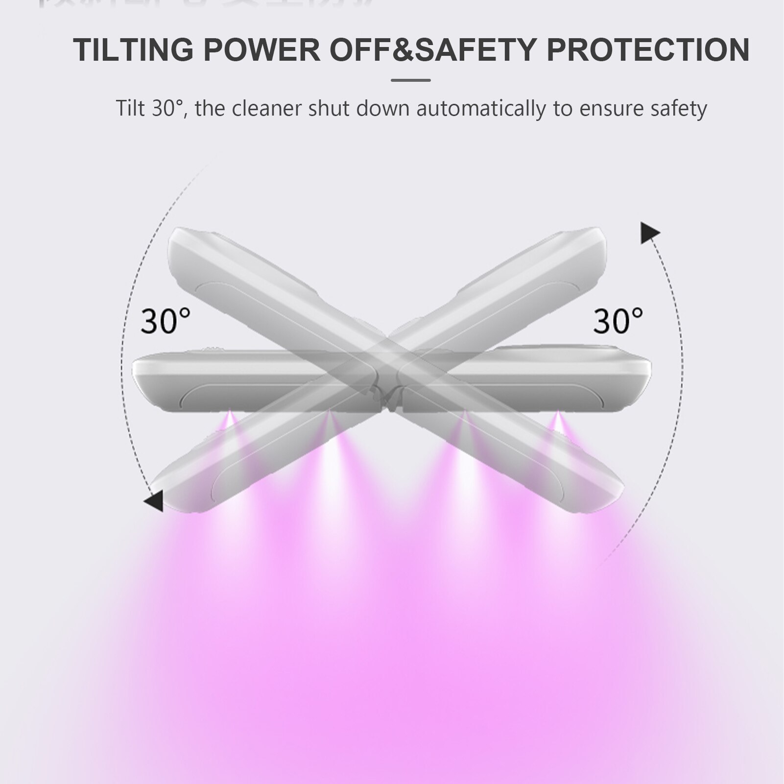 Portable UV Disinfection Cleaner LED Cleaning Lights LED Display Support Handheld and Standing Cleaning for Travel Home Use