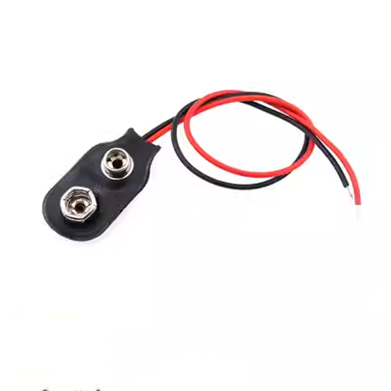 Connecteur à pression pour batterie 9V, 5 pièces, Clip, support de fils de plomb, longueur 15cm: vert militaire