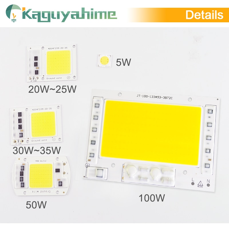Kaguyahime LED COB Chip 20W 30W 50W 100W 220V For Spotlight Floodlight Outdoor Lamp No Need Driver Integrated Chip DIY LED Chip