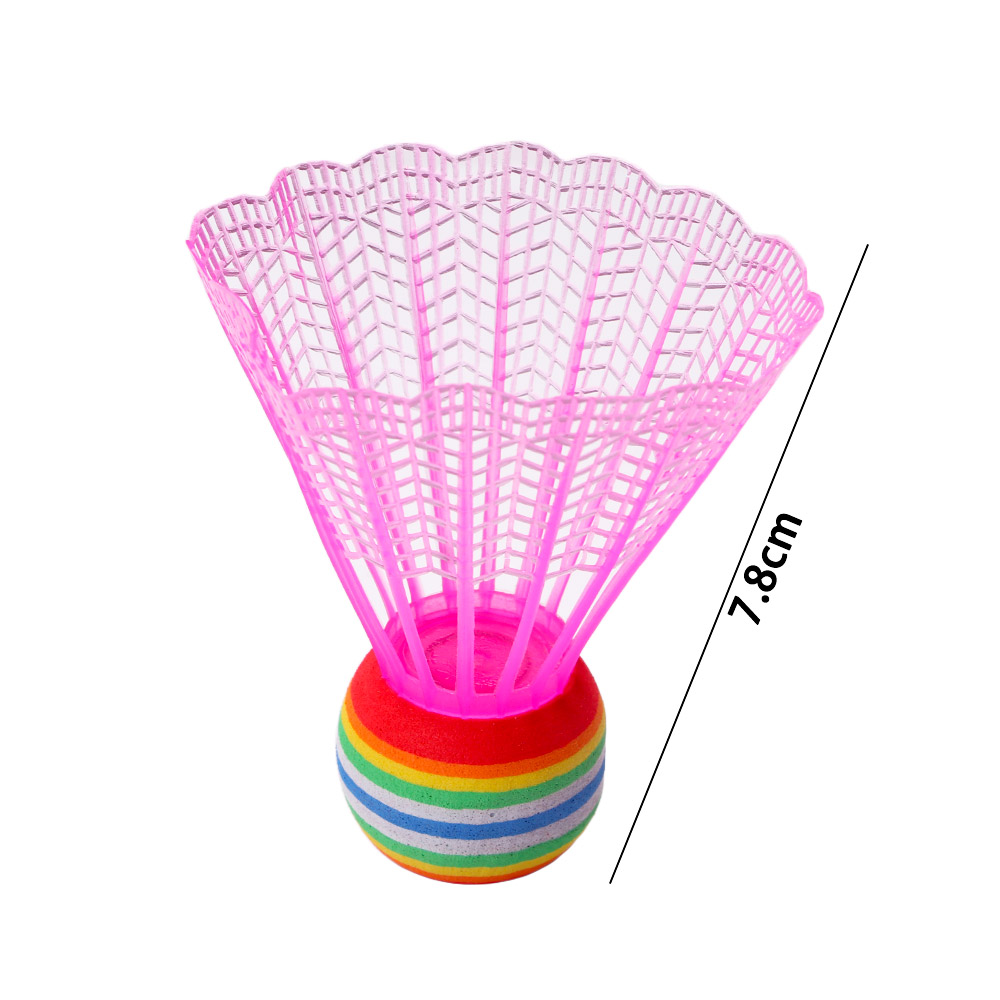 10 stk badminton eva regnbue bold hoved nylon badminton fjer til spil sport underholdning med gennemsigtig tønde