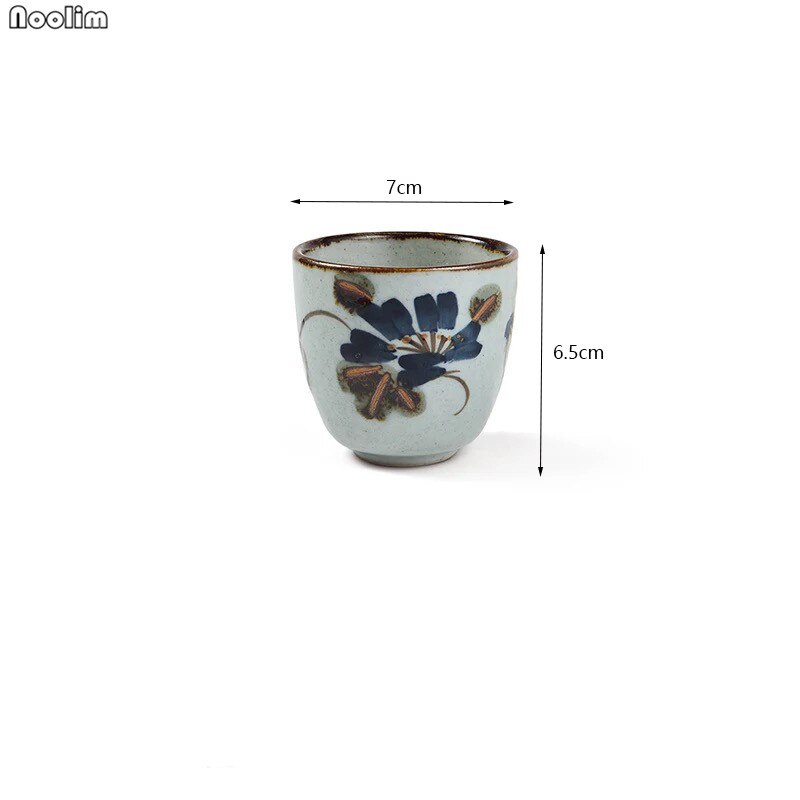 Retro japansk keramisk suppekop groft keramik håndmalet personlighed tekop kaffe vin kopper drikkevarer forsyninger: F