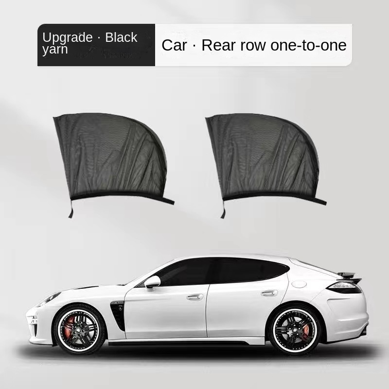 Parasol plegable para ventana trasera de coche, Malla Protectora UV para evitar mosquitos, sol y privacidad, 2 piezas: Gris oscuro