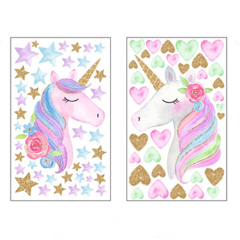 Baby Slaapkamer Glow In The Dark Eenhoorn Sterren Muurstickers Fluorescerende Lichtgevende Eenhoorn Sticker Voor Kinderkamer Plafond Decor