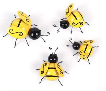 Insect Shape Wall-mounted Decoration Set for Living Room Garden Bees Beetles Ants Hanging Ornaments: A