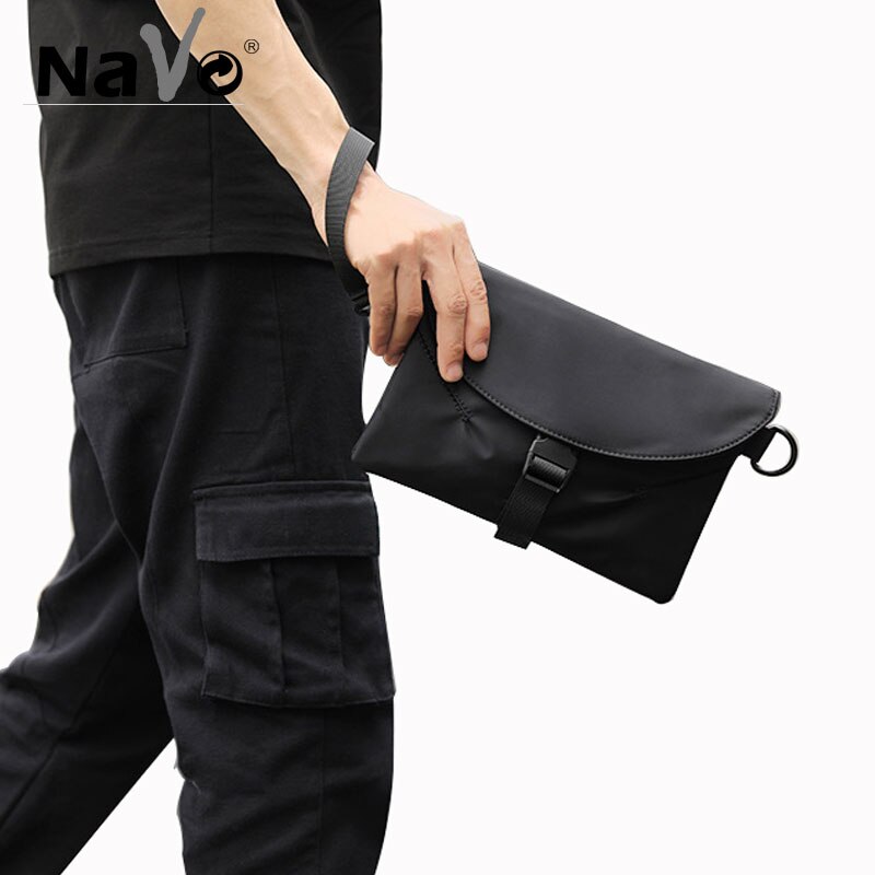 Eenvoudige Zwarte Nylon Schoudertas Voor 7.9 &#39;&#39;Ipad Toevallige Crossbody Zakken Waterdichte Nylon Messenger Bag Pack Sling Bag