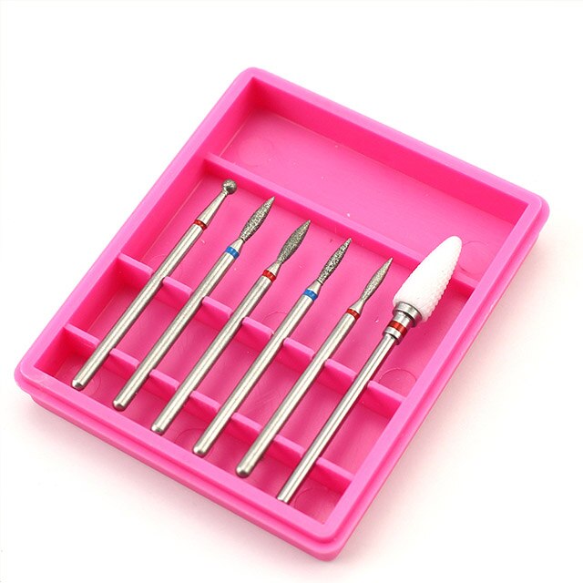 6 stücke Keramik Diamant Nagel Bohrer mischen Bits einstellen Fräsen Cutter für Manikübetreffend Elektrische Maschine Pedikübetreffend Gitter Nagel Kunst Zubehör: 11