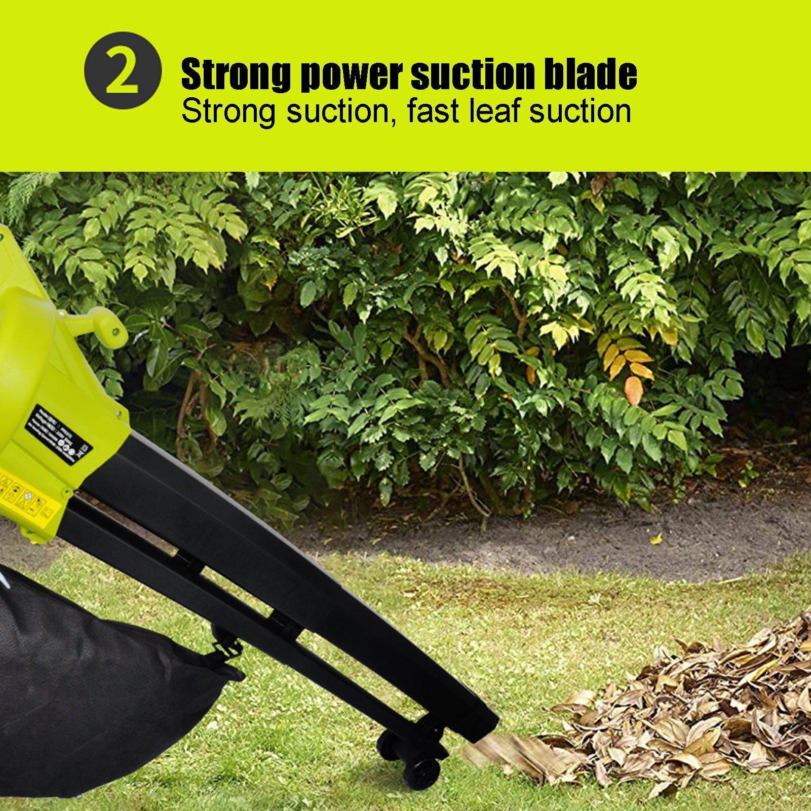 3-In-1 Garden Leaf Blower 3000W Portable Garden Leaf Crusher Electric Leaf Suction Machine Blowing Suction Dual-purpose Blower