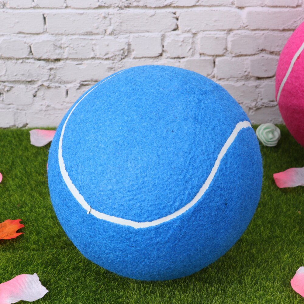 1Pc 20Cm Opblaasbare Flanel Bal Grote Handtekening Tennis Rubberen Bal Voor Kinderen Outdoor Sport (Blauw)