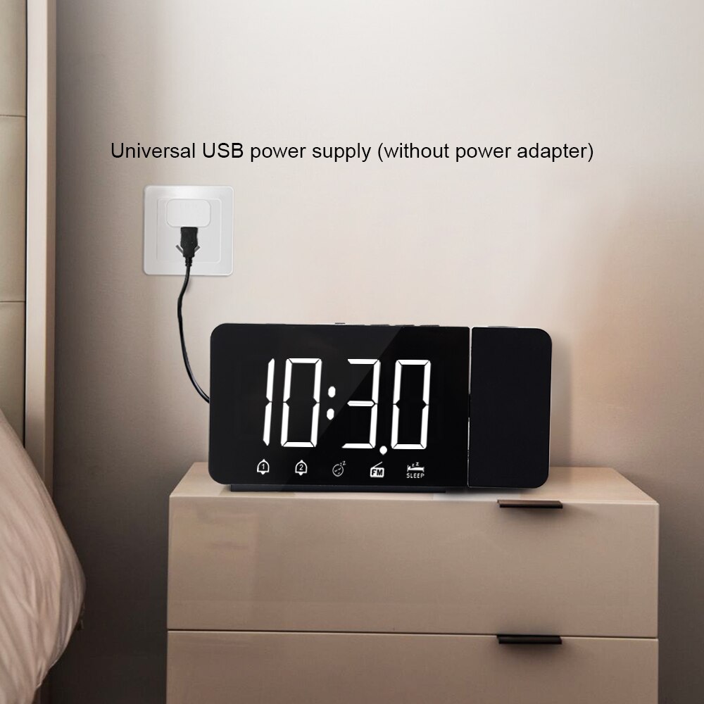 LCD Projektion LED-anzeige Zeit Digital Alarm Uhr Reden Stimme Schnelle Thermometer Schlummern Funktion Schreibtisch für Schlafzimmer Büro