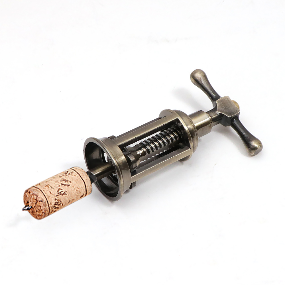 Klassieke Retro Zinklegering Wijn Flesopener Antiek Brons Corkscrew Cork Puller Remover Champagne Opener Kan Schroef Bar Gereedschap