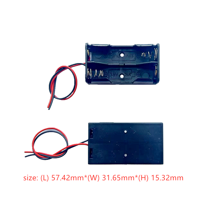 5PCS AA Power Battery Storage Case Holder Storage Box Multi Purposes DIY AA Battery Holder LR6 Container With Lead Cables