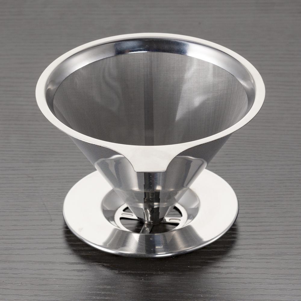 Hittebestendig 400Ml Glas Koffie Pot Met Rvs Filter Druppelen Koffie Waterkoker Druppelaar Giet Over Koffiezetapparaat barista Tool: Filter B