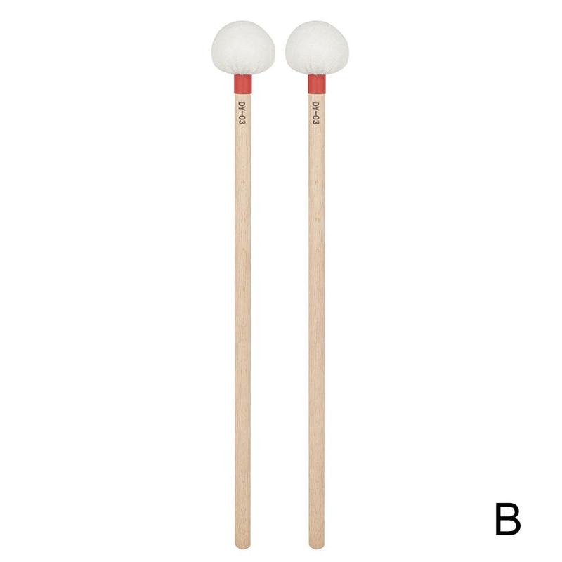1 para symfonia Timpani młotki perkusja bęben kije uchwyt miękki klon poczuł z instrument drewno I4x4: czerwony
