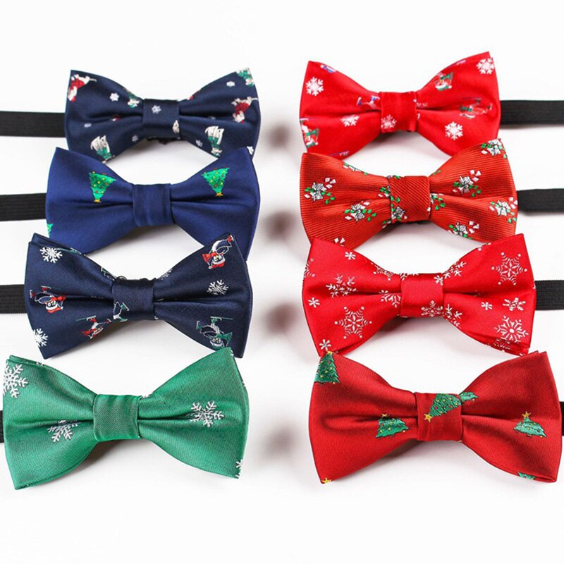 Christmas Bow Tie Children Snowflake Tree Xmas Pattern Bowtie For Boys Kids Size 9cm*5cm BowTies