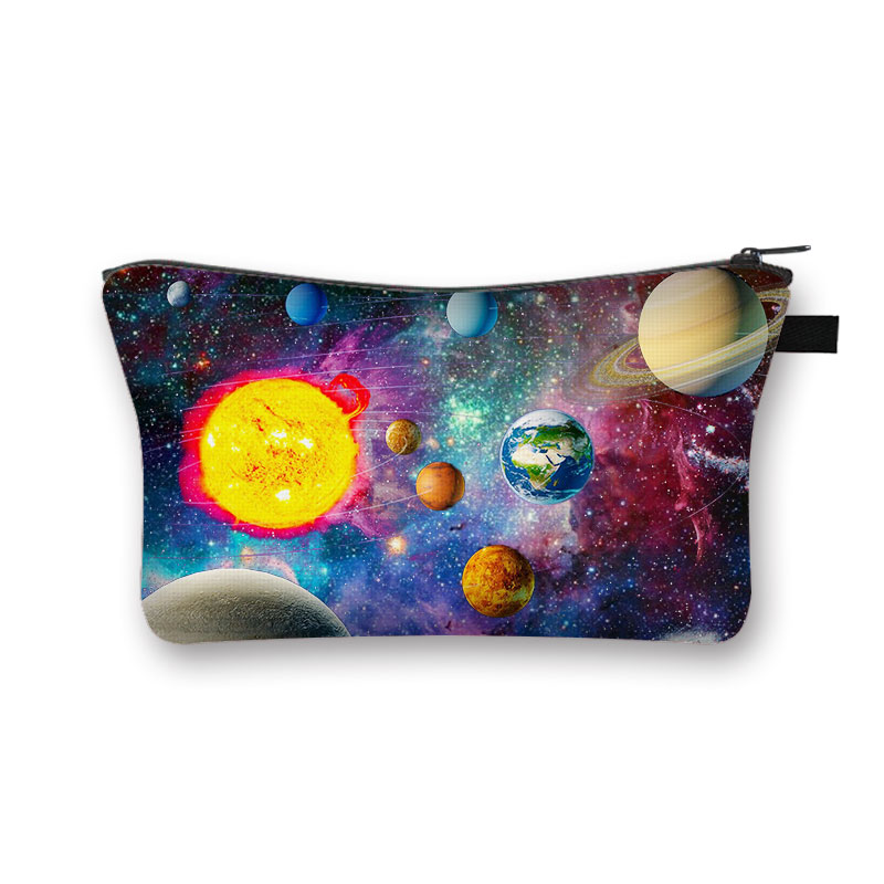 Galaxy Star Print kosmetyczki planeta kobiety makijaż torby damskie szminki przechowywanie kosmetyki torba dziewczyny kosmetyczka organizatorzy: hzbxkongc09cw