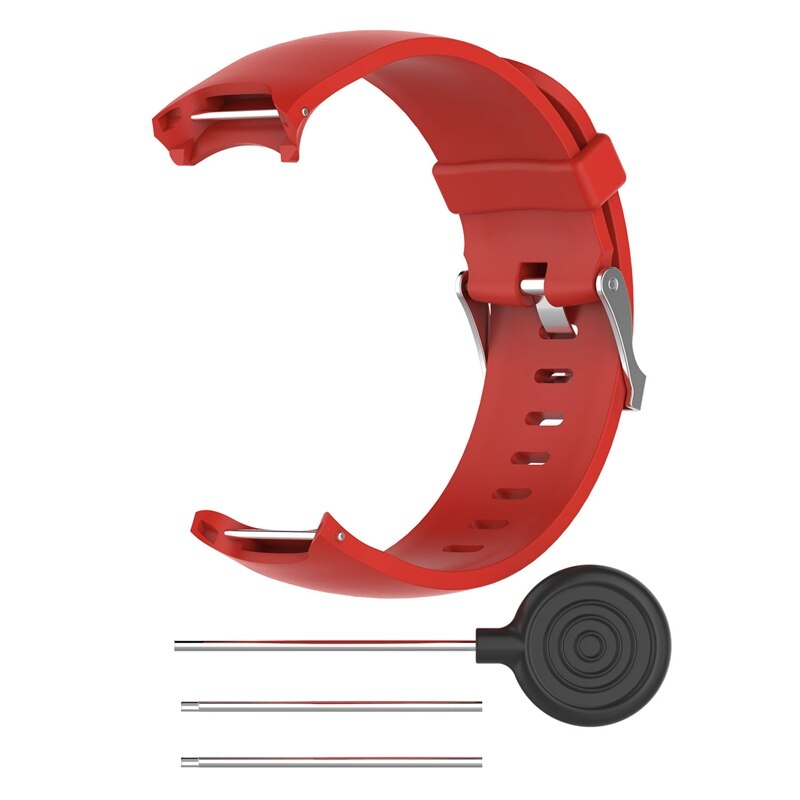 Voor Polsband Siliconen Vervanging Riem Voor Garmin Aanpak S3 Horloge: Red