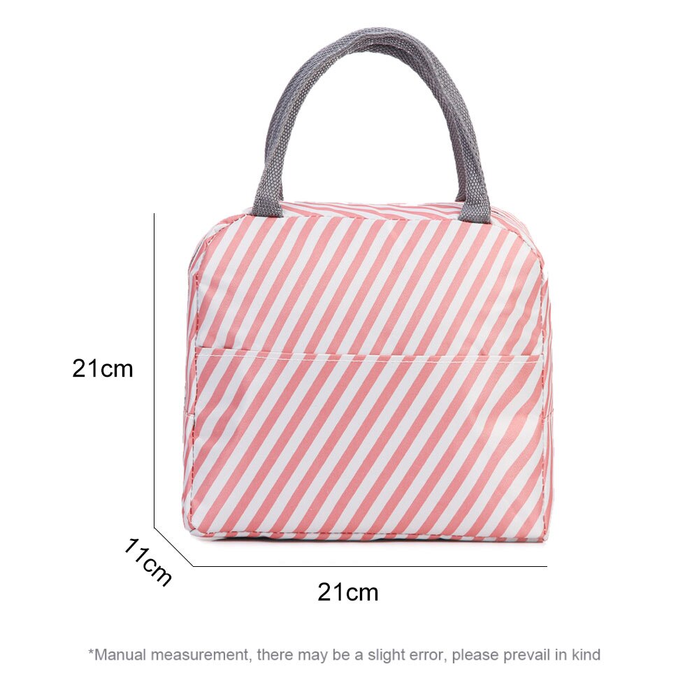 Waterproof Portable Lunch Bag Thermal Insulated Snack Carry Tote Bag Travel Picnic Food Storage Pouch