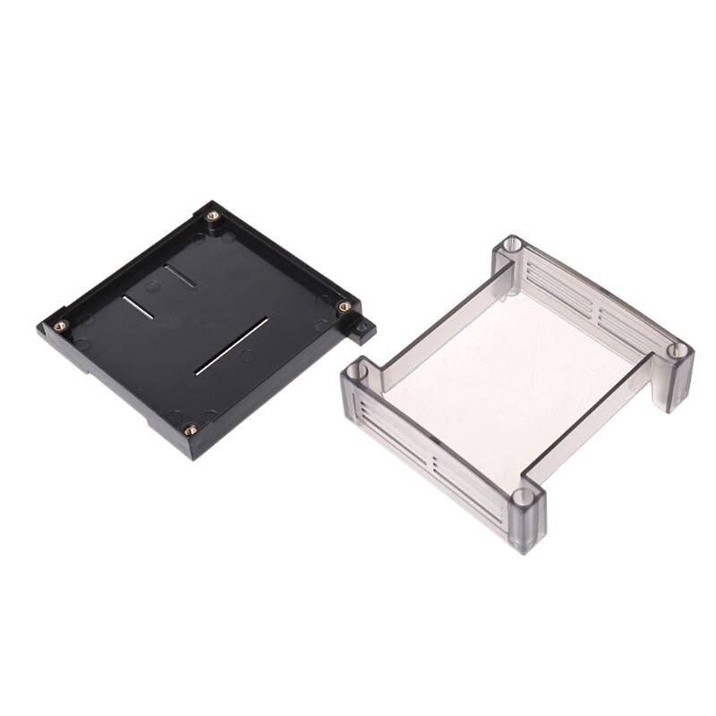 Läpinäkyvä muovinen plc teollisuusohjausrasia paneeli plc kotelo kotelo tee itse pcb-kuori  l69a