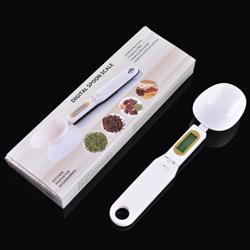 Cuchara medidora Digital con pantalla LCD, Mini báscula de peso para alimentos, herramientas de medición de cocina, 500g/0,1g
