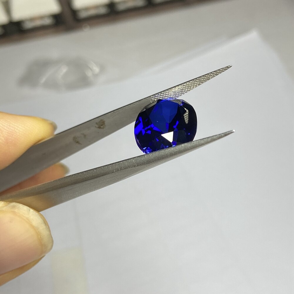 Meisidian 15X20mm Ovale Vorm 5A Hand Cut 23 Karaat Losse Korund Royal Blue Sapphire Stone