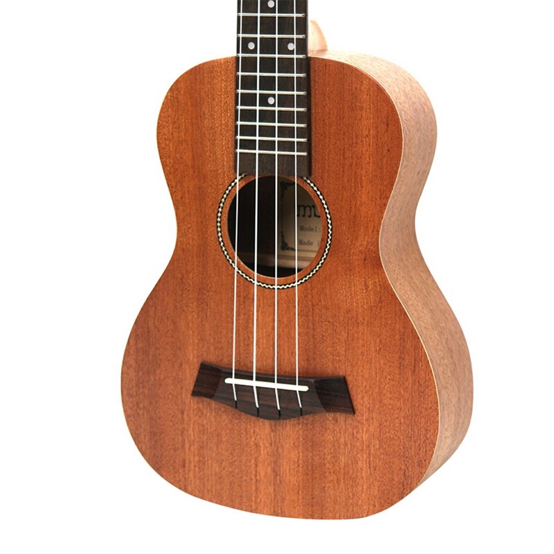 Ukelele de 21 pulgadas de caoba Soprano para principiantes, ukelele de guitarra con patrón de delfines, ukelele de caoba, cuello delicado, clavija de ajuste, 4 cuerdas, Woo