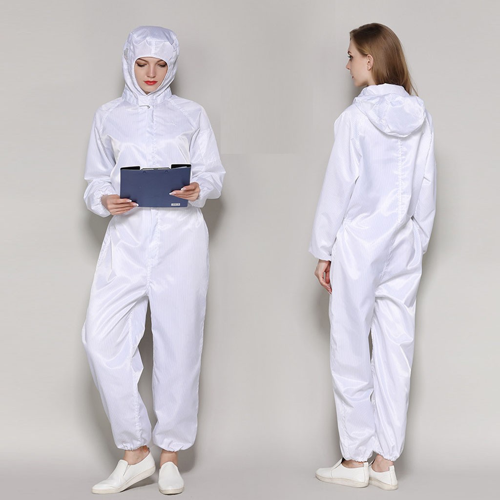 Female Protective Clothes Reusable Isolation suit Anti-Static Waterproof Anti-Fog workwear спецодежда Female Jumpsuit A60: white / M
