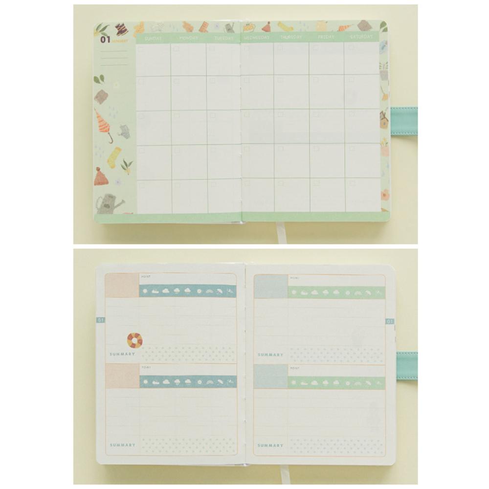 A5 Cute Cartoon Notebook Leather Diary Journal Planner Travelers Journal Agenda