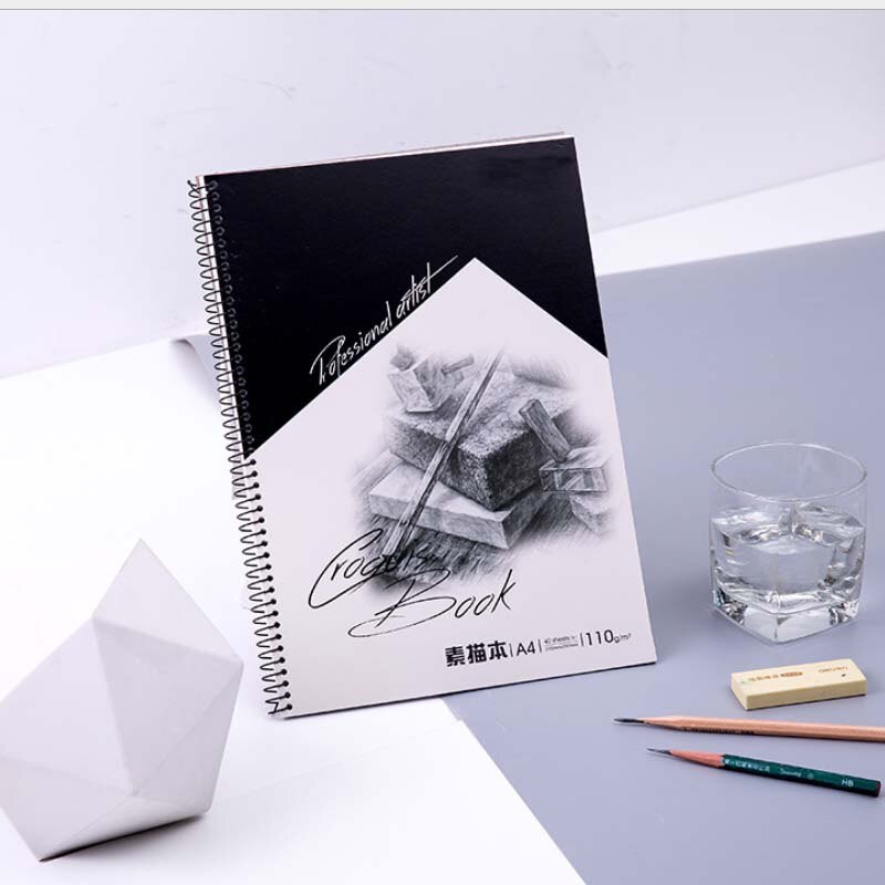 A4 40 Sheets Sketch Book Sketchbook Painting Paper Drawing Graffiti Blank Paper Paint Kits Stationery Art Office School Supplies