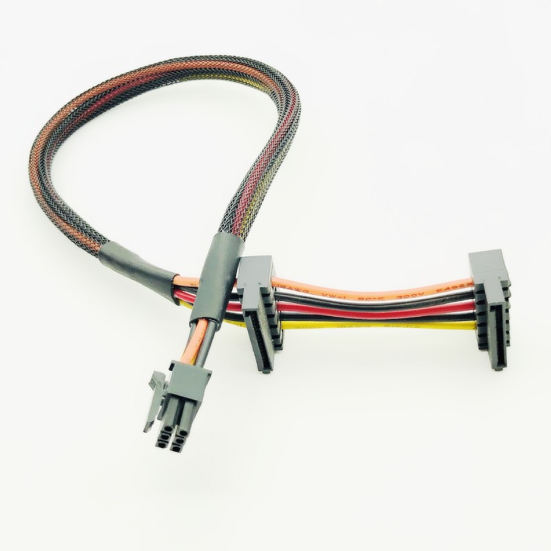 Mini Cable de alimentación de conector SATA Dual de 6 pines para Dell Vostro 3668 3667 3650 disco duro SATA HDD SSD Cable de alimentación