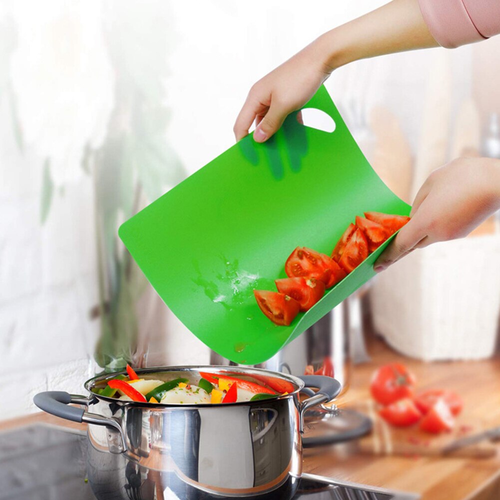6 Pcs Antislip Chopping Blocks with Hanging Hole Rectangle Plastic Food Cutting Block Chopping Board Kitchen Gadgets