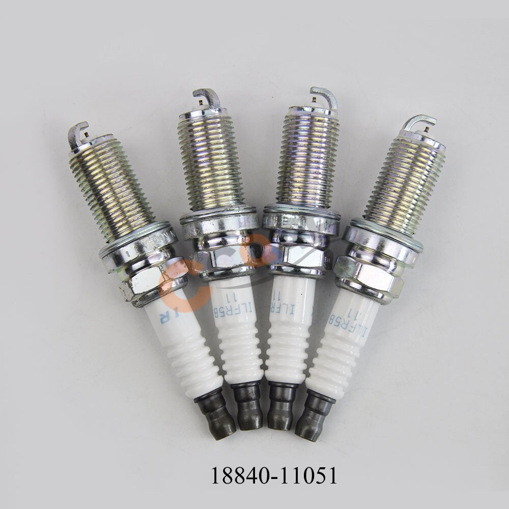 4pcs/lot Iridium Spark Plug 18855-10080 18846-11070 18855-10060 LZKR6B-10E SILZKR6B11 18840-11051 for Hyundai Elantra Genesis: 18840-11051
